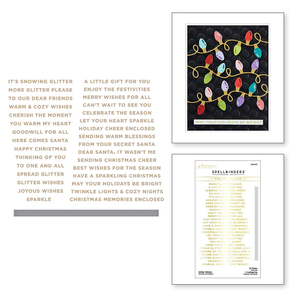Spellbinders Glitter Wishes Glimmer Hot Foil Plate & Die (GLP-347) (OUTLET)