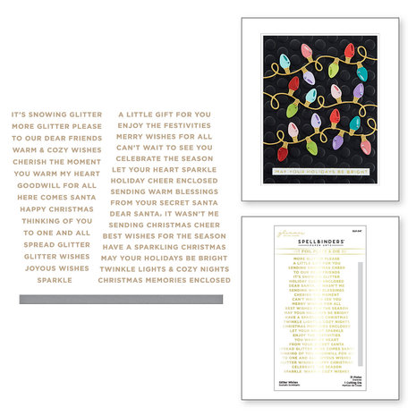 Spellbinders Glitter Wishes Glimmer Hot Foil Plate & Die (GLP-347) (OUTLET)