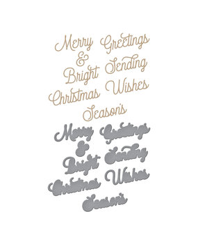 Spellbinders Merry Glimmer Sentiments Glimmer Hot Foil Plate & Die (GLP-346) (OUTLET)