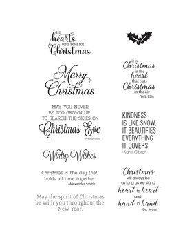 Spellbinders The Winter Garden Sentiments Clear Stamp (STP-126) (OUTLET)