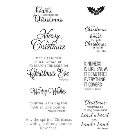 Spellbinders The Winter Garden Sentiments Clear Stamp (STP-126) (OUTLET)