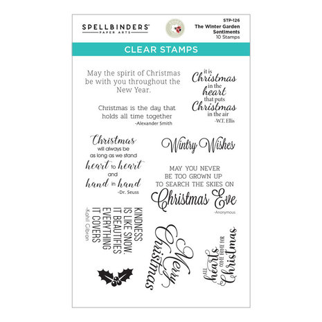 Spellbinders The Winter Garden Sentiments Clear Stamp (STP-126) (OUTLET) Spellbinders The Winter Garden Sentiments Clear Stamp (STP-126) (OUTLET)