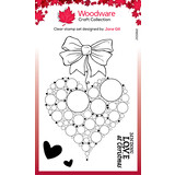 Woodware Big Bubble Bauble Heart Clear Stamps (JGS812) (OUTLET)