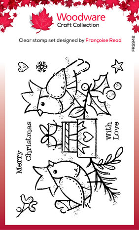 Woodware Robin Party Clear Stamps (FRS942) (OUTLET) Woodware Robin Party Clear Stamps (FRS942) (OUTLET)
