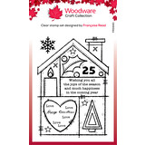Woodware Christmas House Clear Stamps (FRS940) (OUTLET)