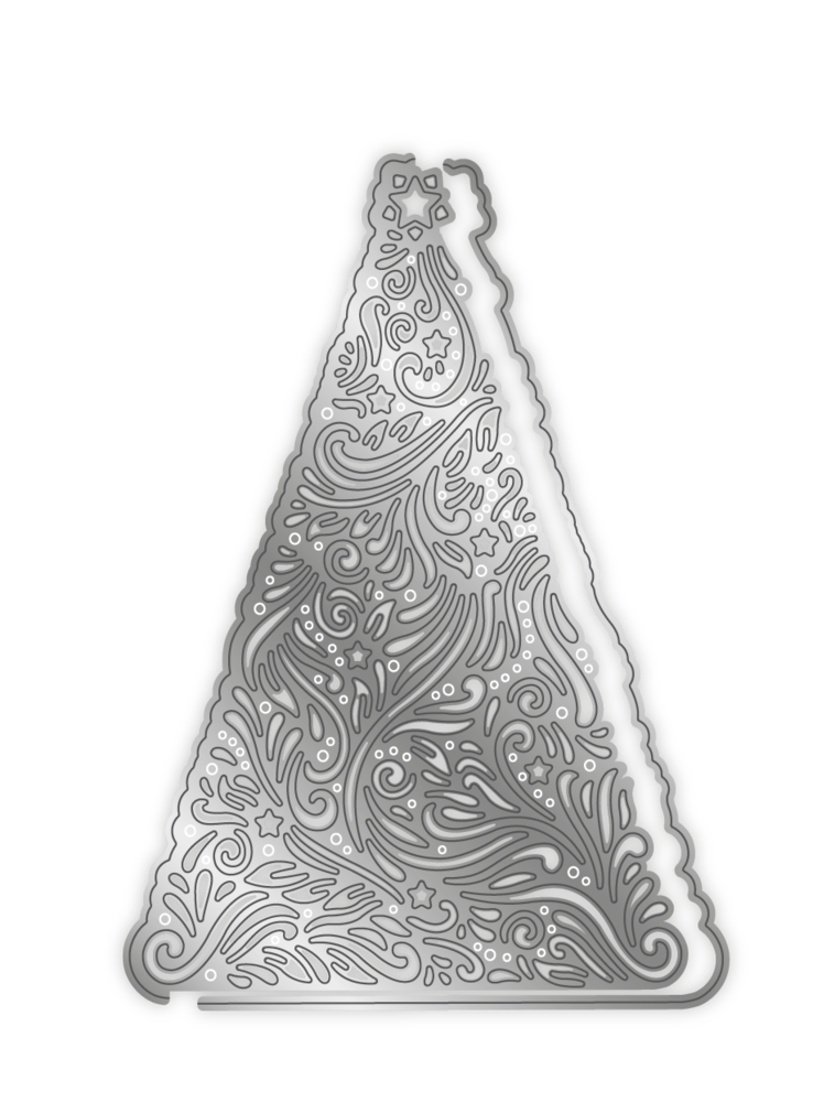 Crafter's Companion Frosty and Bright Metal Die Christmas Tree Edge'able (S-FRBR-MD-CTED) (OUTLET)