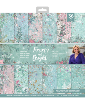 Crafter's Companion Frosty and Bright 12x12 Inch Paper Pad (S-FRBR-PAD12) (OUTLET)