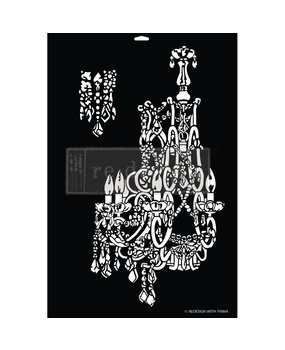 Re-Design with Prima Empire Chandelier 15.6x24 Inch Decor Stencils (658199) (DISCONTINUED)