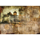 Re-Design with Prima Hilltop Castle A1 Decor Rice Paper (660543) (DISCONTINUED)