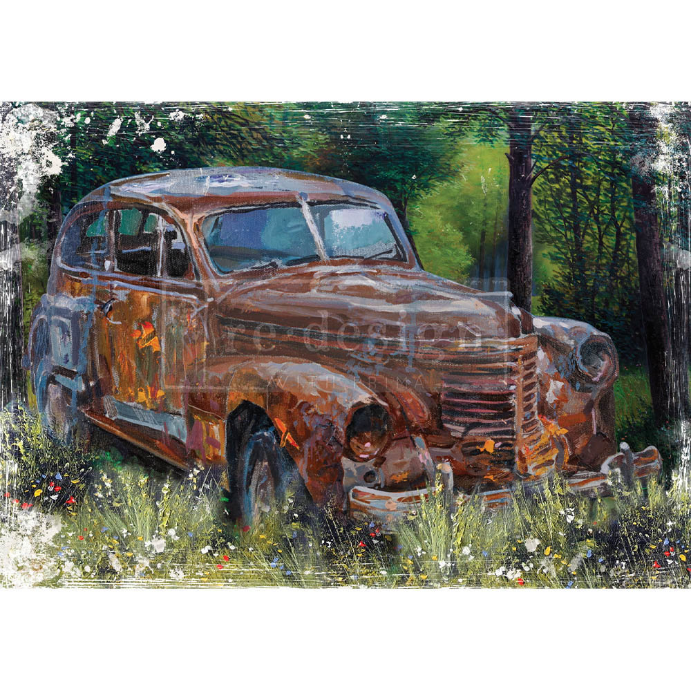Re-Design with Prima This Rusty Car A1 Decor Rice Paper (659752) (DISCONTINUED) Re-Design with Prima This Rusty Car A1 Decor Rice Paper (659752) (DISCONTINUED)