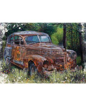 Re-Design with Prima This Rusty Car A1 Decor Rice Paper (659752) (DISCONTINUED)