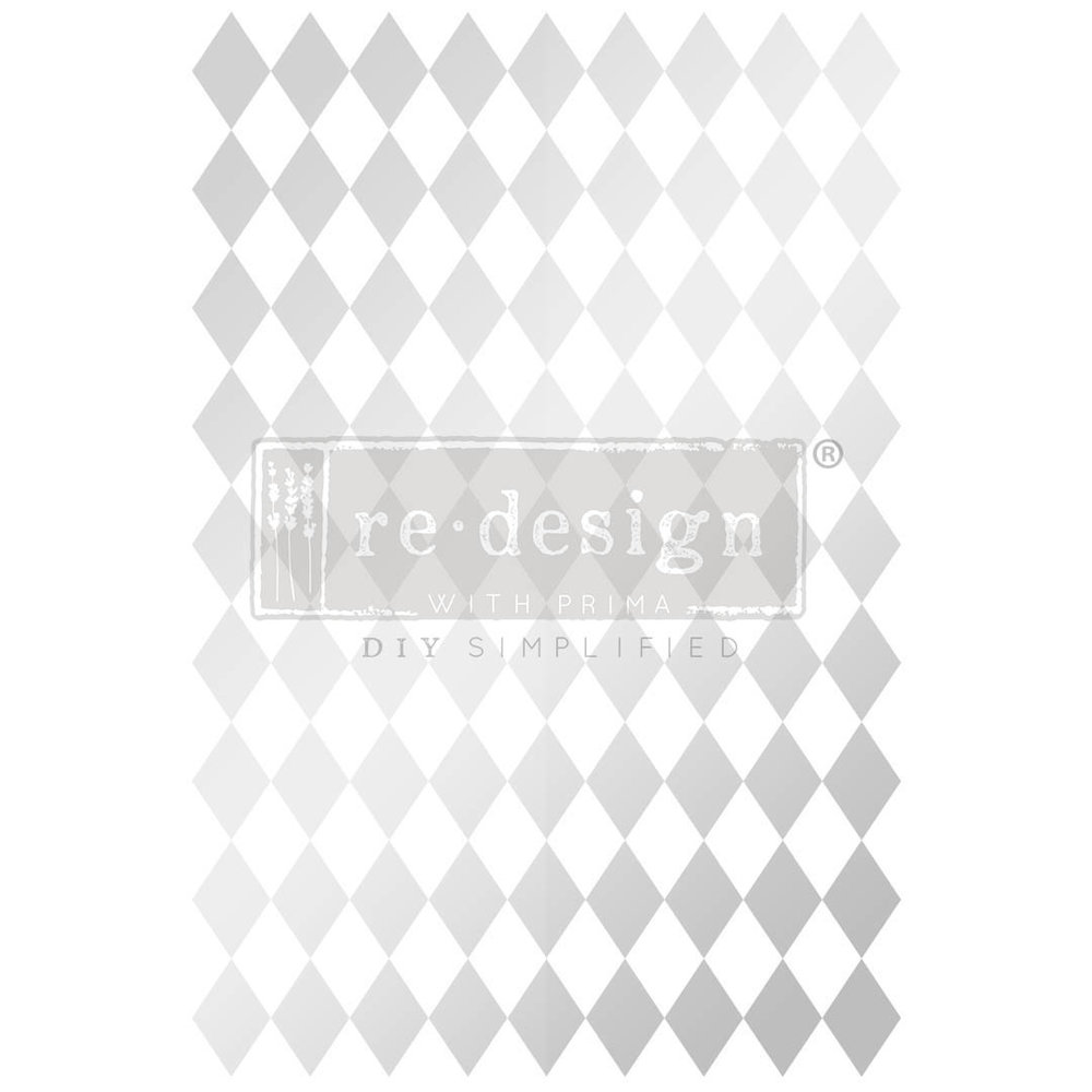 Re-Design with Prima Silver Harlequin 24x35 Inch Decor Transfers (657758) (DISCONTINUED) Re-Design with Prima Silver Harlequin 24x35 Inch Decor Transfers (657758) (DISCONTINUED)
