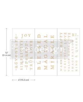 Re-Design with Prima Powerful Words 6x12 Inch Decor Transfers (657383) (DISCONTINUED)
