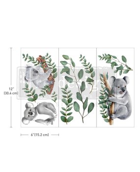 Re-Design with Prima Friendly Koala 6x12 Inch Decor Transfers (657406) (DISCONTINUED)