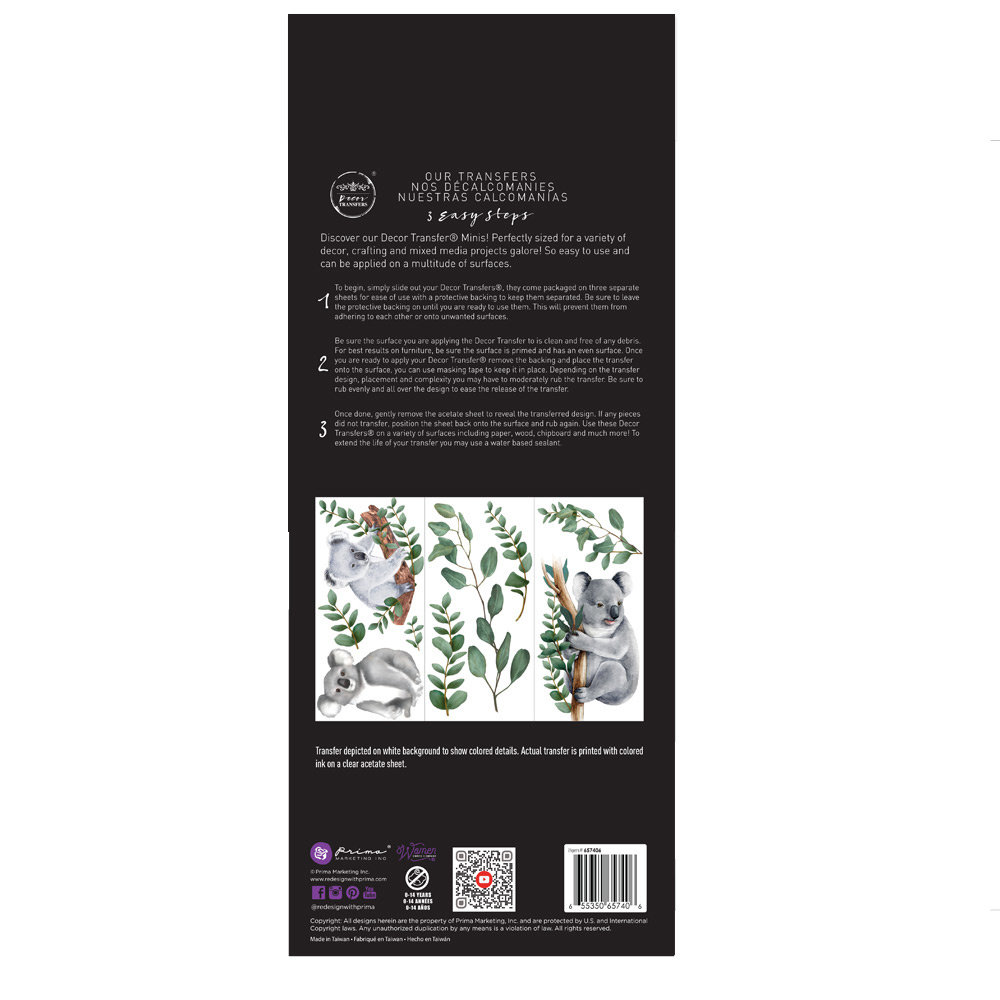 Re-Design with Prima Friendly Koala 6x12 Inch Decor Transfers (657406) (DISCONTINUED) Re-Design with Prima Friendly Koala 6x12 Inch Decor Transfers (657406) (DISCONTINUED)