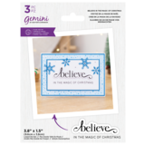 Gemini Fancy Sentiments Stamp & Die Believe in the Magic of Christmas (GEM-STD-FS-BITMC) (DISCONTINUED)
