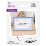 Gemini Fancy Sentiments Stamp & Die Let It Snow (GEM-STD-FS-LEIS) (DISCONTINUED)