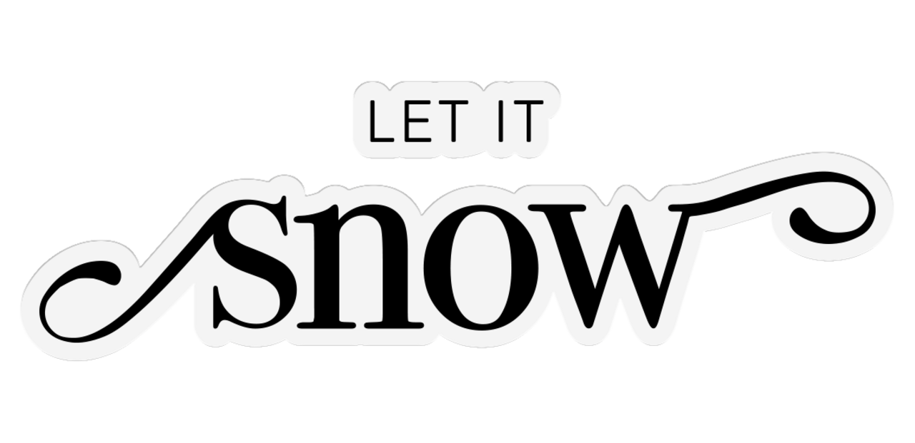 Gemini Fancy Sentiments Stamp & Die Let It Snow (GEM-STD-FS-LEIS) (DISCONTINUED)