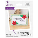 Gemini Fancy Sentiments Stamp & Die Merry Christmas (GEM-STD-FS-MECH) (DISCONTINUED)