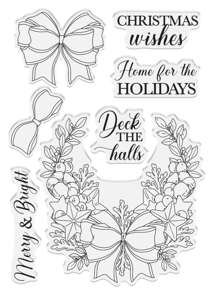 Crafter's Companion Winter Floral Clear Stamp Festive Bows (CC-STP-FESBOW) (OUTLET) Crafter's Companion Winter Floral Clear Stamp Festive Bows (CC-STP-FESBOW) (OUTLET)