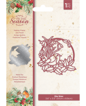 Crafter's Companion Tis the Season Metal Die Festive Friend (TTS-MD-FESFRI) (OUTLET)