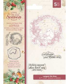 Crafter's Companion Tis the Season Stamp & Die Heaven and Nature Sing (TTS-STD-HANS) (OUTLET)