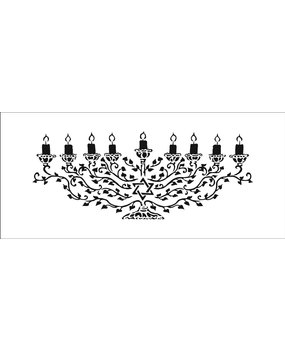 The Crafter's Workshop Menorah Slimline Stencil (TCW2352) (OUTLET)