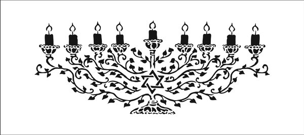 The Crafter's Workshop Menorah Slimline Stencil (TCW2352) (OUTLET) The Crafter's Workshop Menorah Slimline Stencil (TCW2352) (OUTLET)