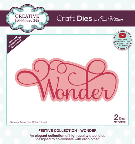 Creative Expressions Sue Wilson Craft Die Festive Wonder (CED3239) (OUTLET) Creative Expressions Sue Wilson Craft Die Festive Wonder (CED3239) (OUTLET)
