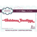 Creative Expressions Sue Wilson Craft Die Festive Shadowed Sentiments Christmas Greetings (CEDSS018) (OUTLET)