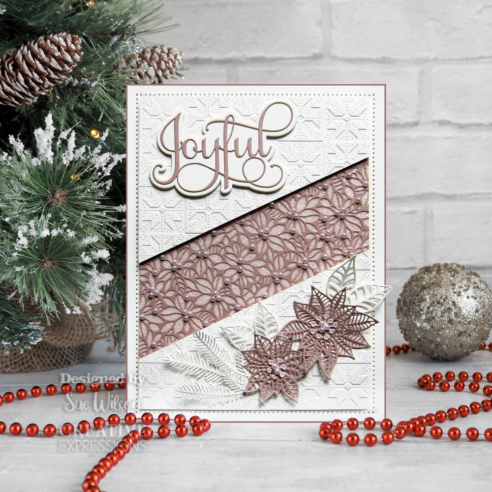 Creative Expressions Sue Wilson Craft Die Festive Poinsettia Panel (CED3232) (OUTLET) Creative Expressions Sue Wilson Craft Die Festive Poinsettia Panel (CED3232) (OUTLET)