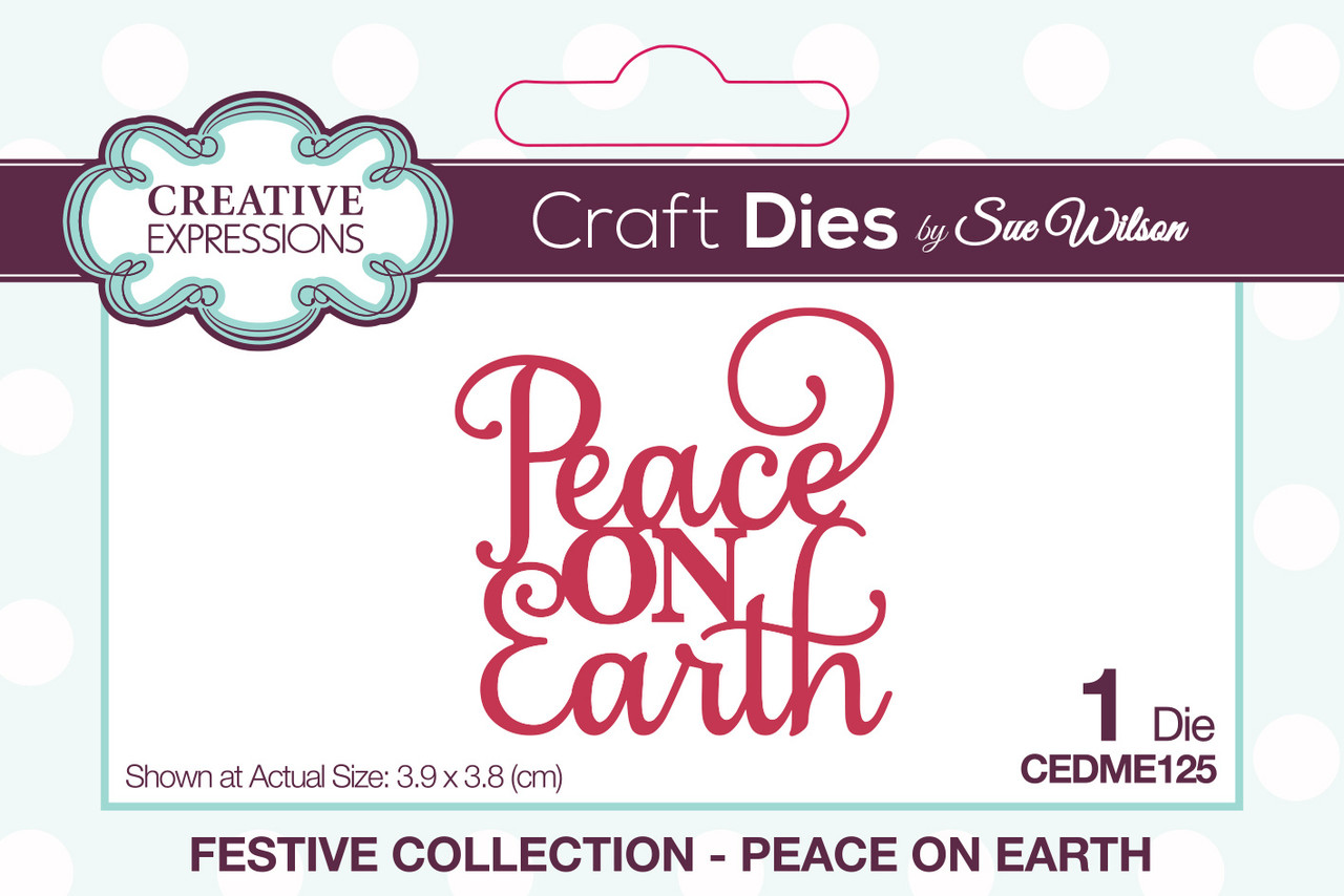 Creative Expressions Sue Wilson Craft Die Festive Mini Expressions Peace On Earth (CEDME125) (OUTLET) Creative Expressions Sue Wilson Craft Die Festive Mini Expressions Peace On Earth (CEDME125) (OUTLET)