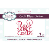 Creative Expressions Sue Wilson Craft Die Festive Mini Expressions Peace On Earth (CEDME125) (OUTLET)