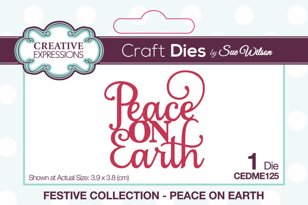 Creative Expressions Sue Wilson Craft Die Festive Mini Expressions Peace On Earth (CEDME125) (OUTLET) Creative Expressions Sue Wilson Craft Die Festive Mini Expressions Peace On Earth (CEDME125) (OUTLET)
