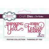 Creative Expressions Sue Wilson Craft Die Festive Mini Expressions Duos Thinking Of You Craft (CEDME121) (OUTLET)