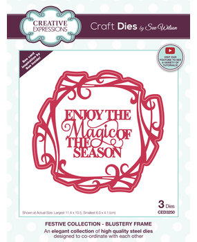 Creative Expressions Sue Wilson Craft Die Festive Blustery Frame (CED3250) (OUTLET)