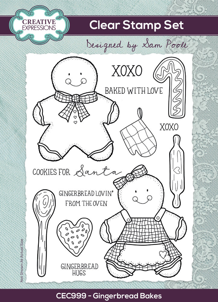 Creative Expressions Sam Poole Clear Stamp A5 Gingerbread Bakes (CEC999) (OUTLET) Creative Expressions Sam Poole Clear Stamp A5 Gingerbread Bakes (CEC999) (OUTLET)