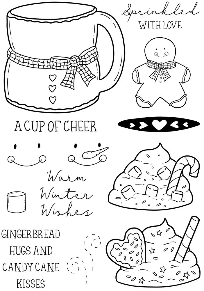 Creative Expressions Sam Poole Clear Stamp A5 Novelty Christmas Mugs (CEC1000) (OUTLET) Creative Expressions Sam Poole Clear Stamp A5 Novelty Christmas Mugs (CEC1000) (OUTLET)