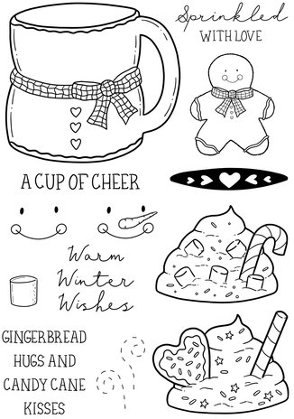 Creative Expressions Sam Poole Clear Stamp A5 Novelty Christmas Mugs (CEC1000) (OUTLET) Creative Expressions Sam Poole Clear Stamp A5 Novelty Christmas Mugs (CEC1000) (OUTLET)