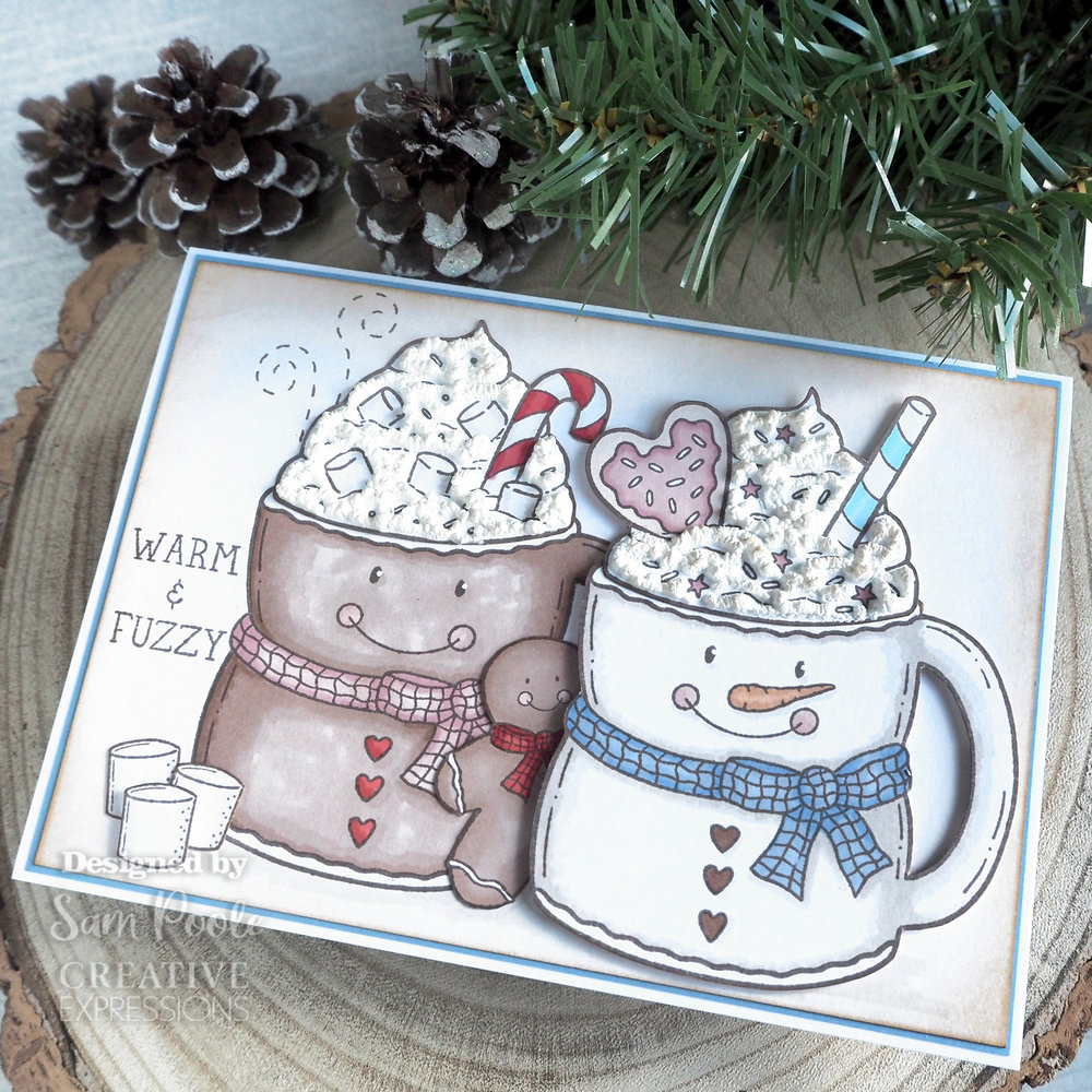 Creative Expressions Sam Poole Clear Stamp A5 Novelty Christmas Mugs (CEC1000) (OUTLET) Creative Expressions Sam Poole Clear Stamp A5 Novelty Christmas Mugs (CEC1000) (OUTLET)