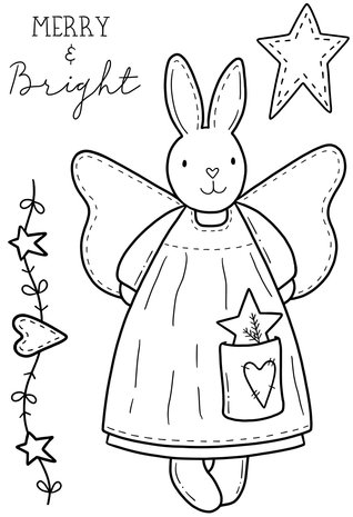 Creative Expressions Sam Poole Clear Stamp A6 Angel Bunny (CEC1001) (OUTLET) Creative Expressions Sam Poole Clear Stamp A6 Angel Bunny (CEC1001) (OUTLET)
