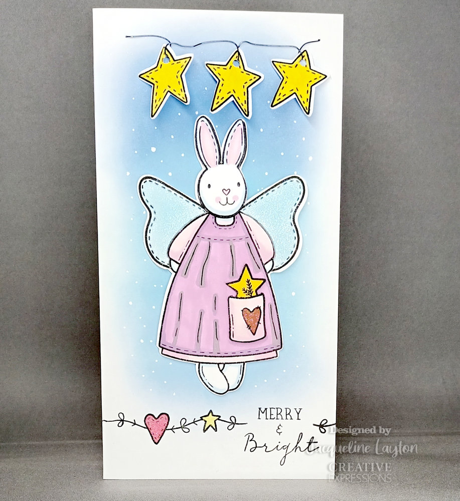Creative Expressions Sam Poole Clear Stamp A6 Angel Bunny (CEC1001) (OUTLET) Creative Expressions Sam Poole Clear Stamp A6 Angel Bunny (CEC1001) (OUTLET)