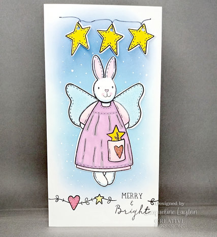 Creative Expressions Sam Poole Clear Stamp A6 Angel Bunny (CEC1001) (OUTLET) Creative Expressions Sam Poole Clear Stamp A6 Angel Bunny (CEC1001) (OUTLET)