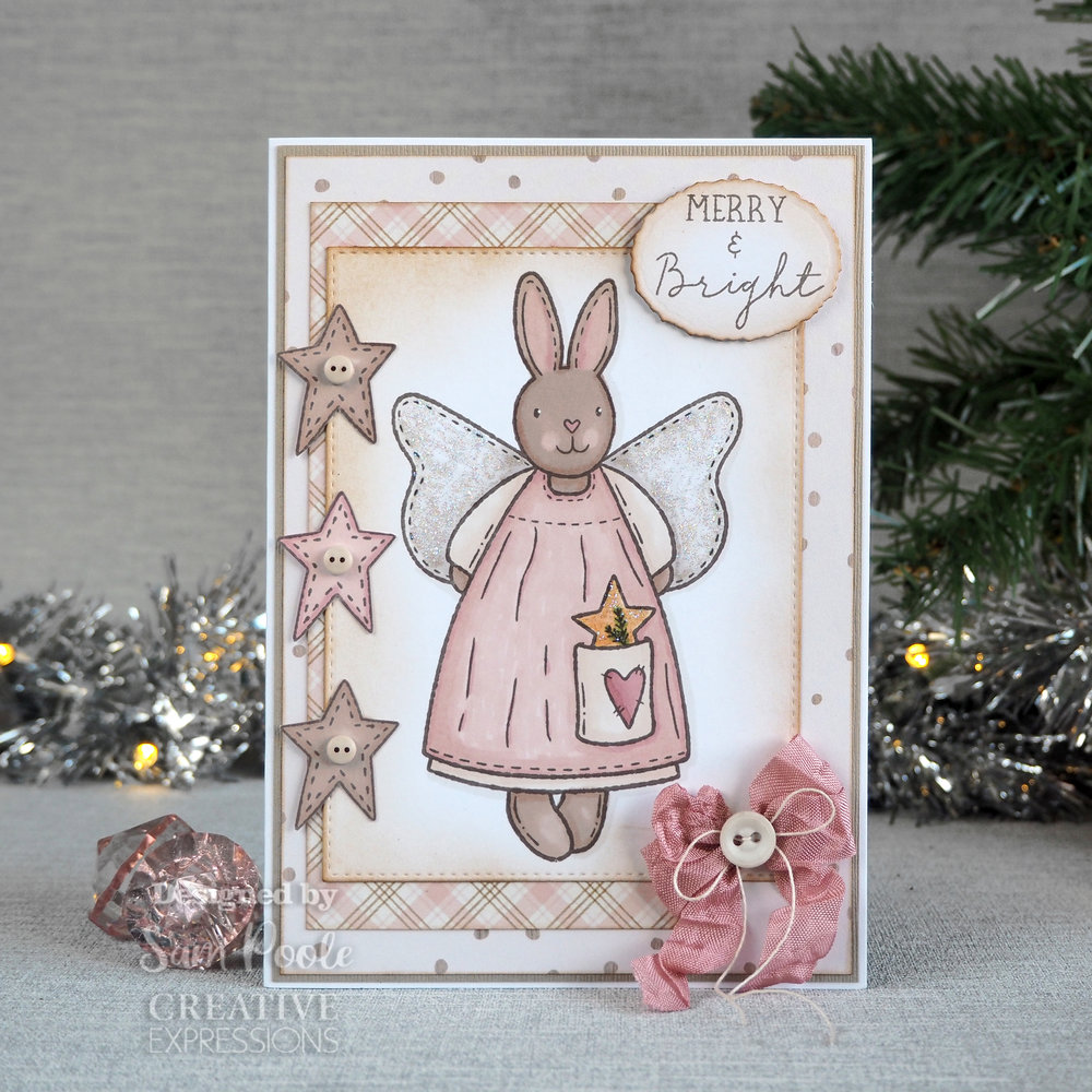 Creative Expressions Sam Poole Clear Stamp A6 Angel Bunny (CEC1001) (OUTLET) Creative Expressions Sam Poole Clear Stamp A6 Angel Bunny (CEC1001) (OUTLET)