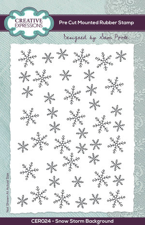 Creative Expressions Sam Poole Rubber Stamp A6 Snow Storm Background (CER024) (OUTLET) Creative Expressions Sam Poole Rubber Stamp A6 Snow Storm Background (CER024) (OUTLET)