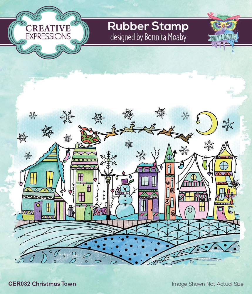 Creative Expressions Bonnita Moaby Rubber Stamp A6 Christmas Town (CER032) (OUTLET) Creative Expressions Bonnita Moaby Rubber Stamp A6 Christmas Town (CER032) (OUTLET)