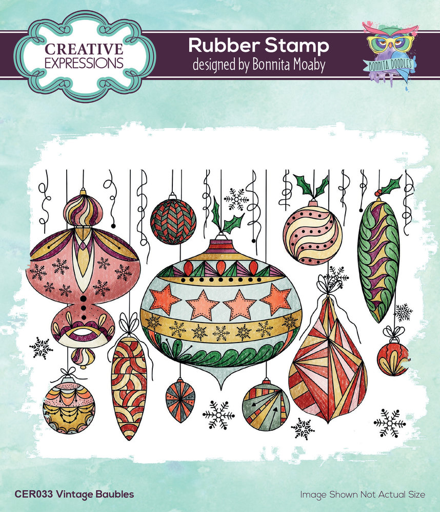 Creative Expressions Bonnita Moaby Rubber Stamp A6 Vintage Baubles (CER033) (OUTLET) Creative Expressions Bonnita Moaby Rubber Stamp A6 Vintage Baubles (CER033) (OUTLET)