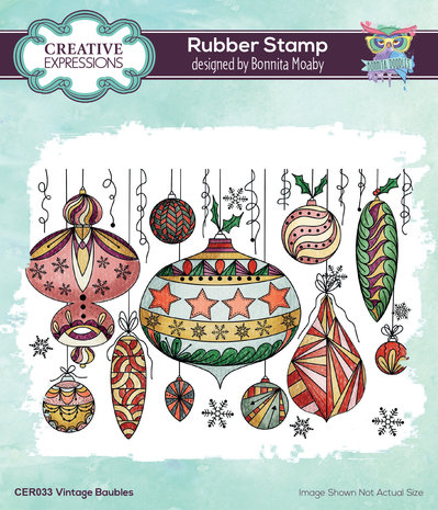Creative Expressions Bonnita Moaby Rubber Stamp A6 Vintage Baubles (CER033) (OUTLET) Creative Expressions Bonnita Moaby Rubber Stamp A6 Vintage Baubles (CER033) (OUTLET)