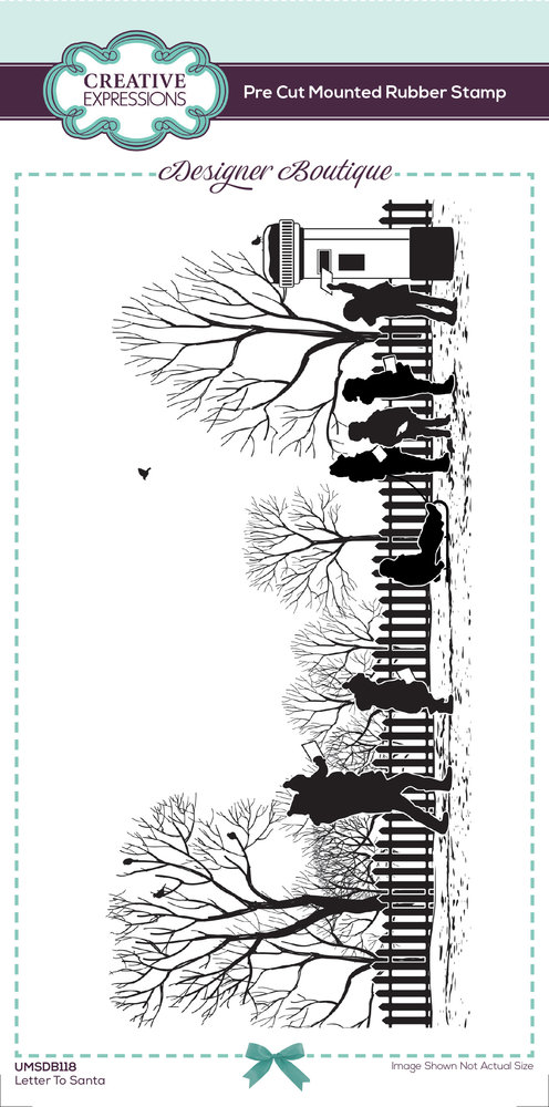 Creative Expressions Designer Boutique Rubber Stamp DL Letter To Santa (UMSDB118) (OUTLET)