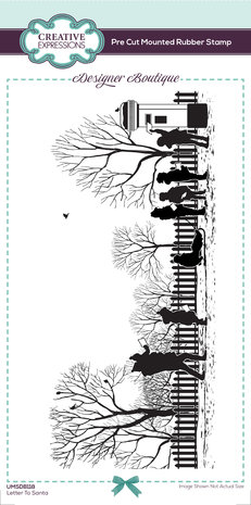Creative Expressions Designer Boutique Rubber Stamp DL Letter To Santa (UMSDB118) (OUTLET)